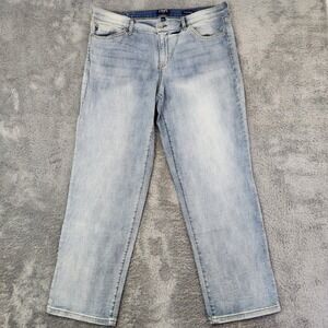 Chaps Jeans Women 14/32 Light Blue Slim Boyfriend Denim 5 Pocket Stretch Casual
